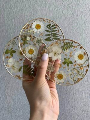 Lót Cốc Hoa Ép Khô Bloom Memory