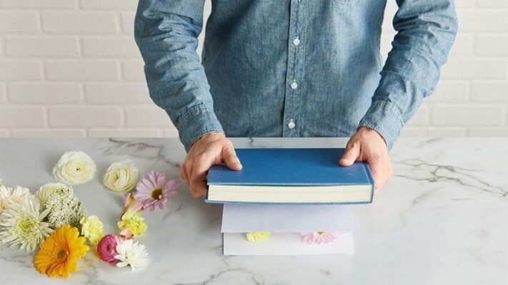 Lấy sách ép hoa cố định