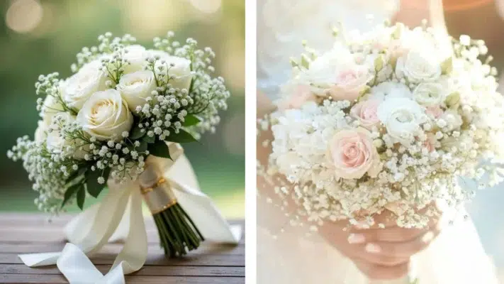 hoa baby thường được dùng làm bó hoa cầm tay của cô dâu